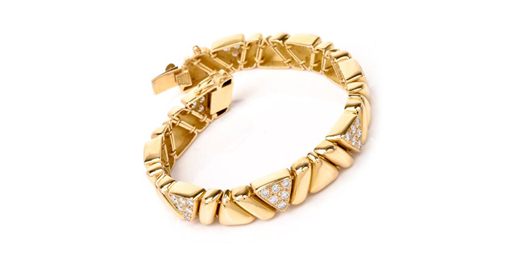 دستبند طلا زنانه شیک - زیبا- طلافنون