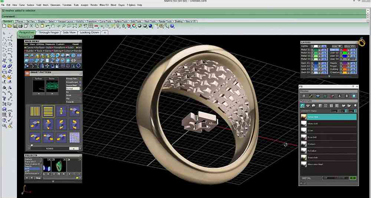 نرم افزار ماتریکس- طراحی جواهرات- طلافنون